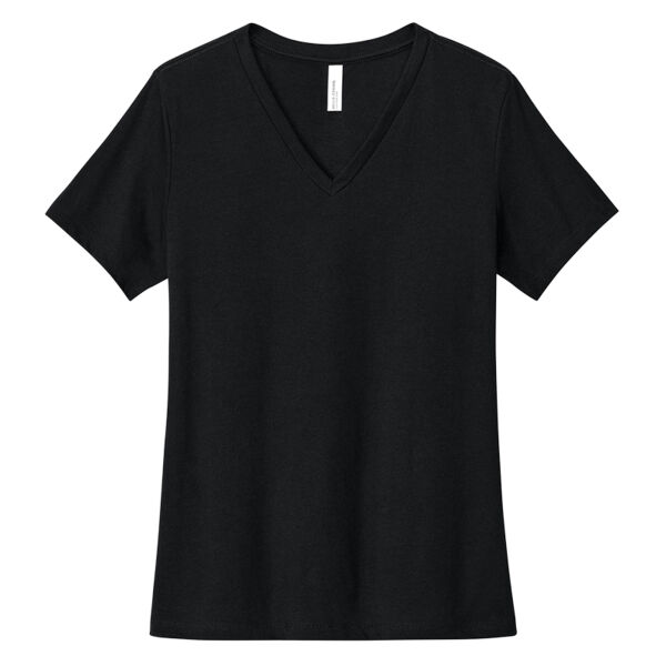Women's Relaxed Heather CVC V Neck Tee Thumbnail