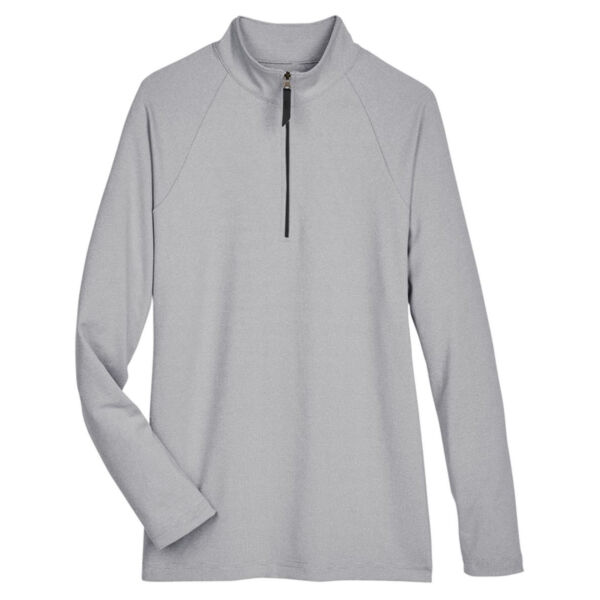 Women's CrownLux Performance® Clubhouse Micro-Stripe Quarter-Zip Pullover Thumbnail