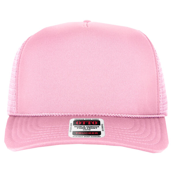 OTTO CAP® OTTO COMFY FIT® 5 Panel High Crown Mesh Back Trucker Hat Thumbnail