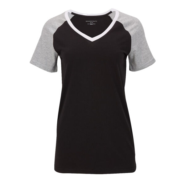 Women's Colorblocked V-Neck T-Shirt Thumbnail