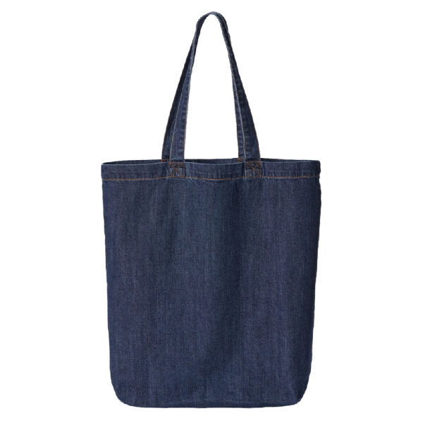 Cotton Denim Gusseted Tote Bag Thumbnail