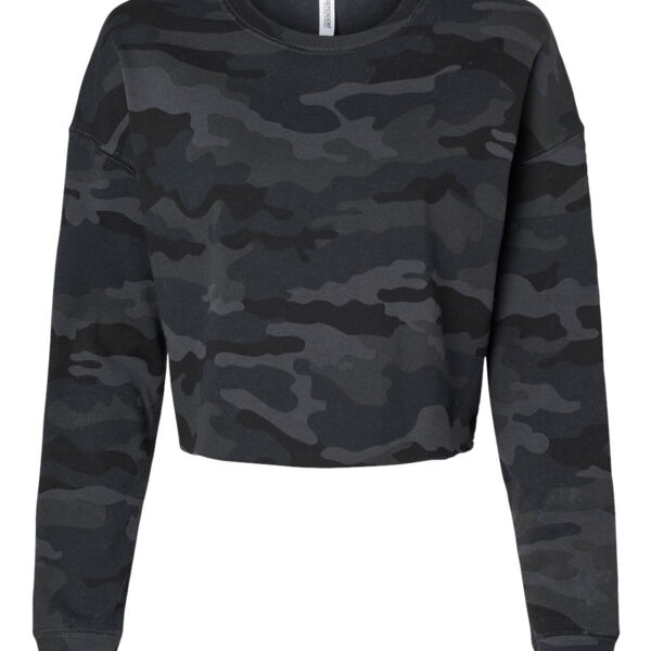 Women's Lightweight Crop Crewneck Sweatshirt Thumbnail