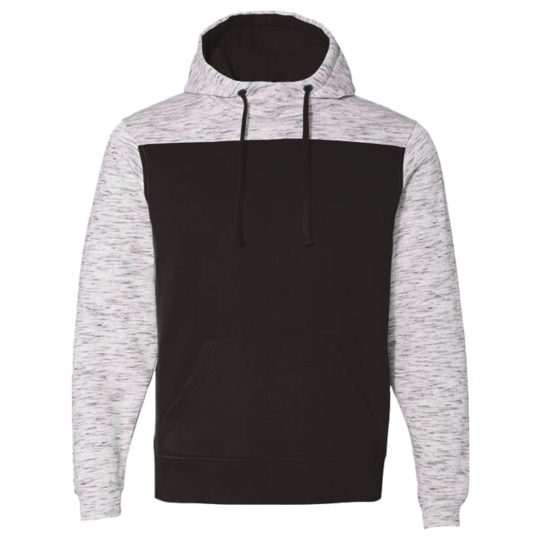 Mélange Fleece Colorblocked Hooded Sweatshirt Thumbnail