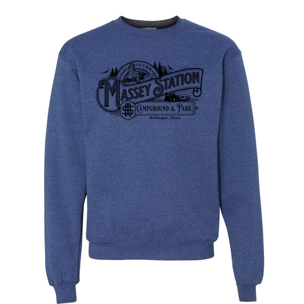 Old Massey Station Campground & Park Retro Crewneck Sweatshirt Thumbnail