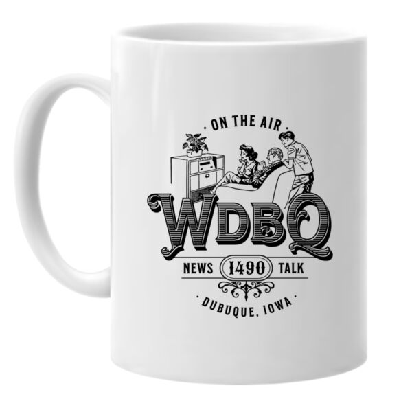 1490 WDBQ News Talk Radio Throwback 11oz. Ceramic Mug Thumbnail