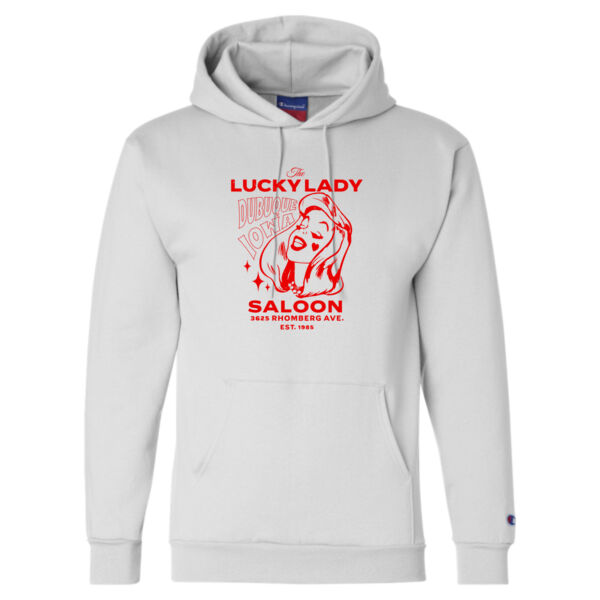 Lucky Lady Saloon Retro Champion Hoodie Thumbnail