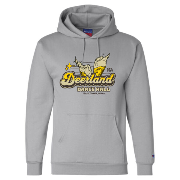 Deerland Dance Hall (Balltown, Iowa) Throwback Champion Hoodie Thumbnail