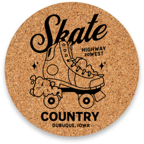 Skate Country Corkboard Coasters Set (4pc) Thumbnail