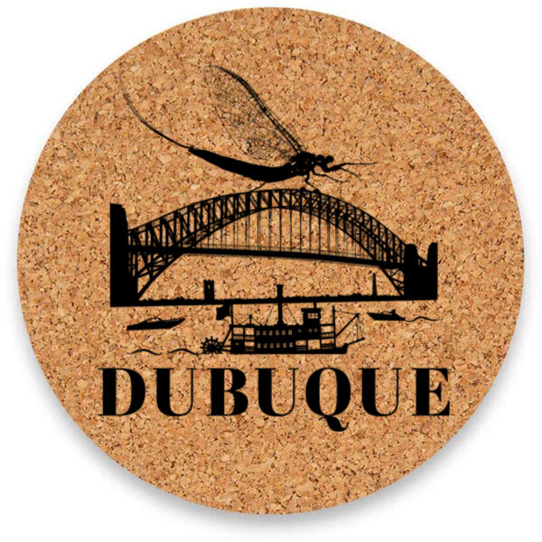 Dubuque Fish Fly 2.0 Corkboard Coasters Set (4pc) Thumbnail