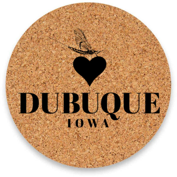 I Love Dubuque Fish Fly Coasters Set (4pc) Thumbnail
