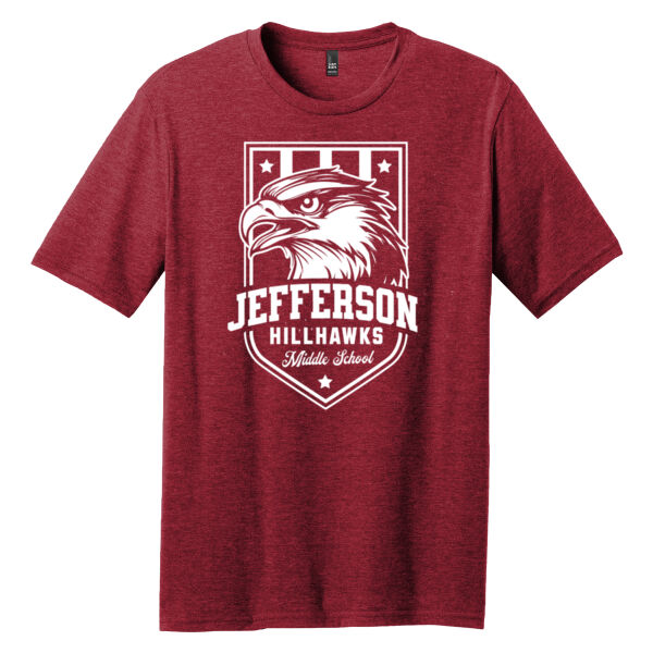 Thomas Jefferson Middle School Hillhawks Throwback T-Shirt Thumbnail