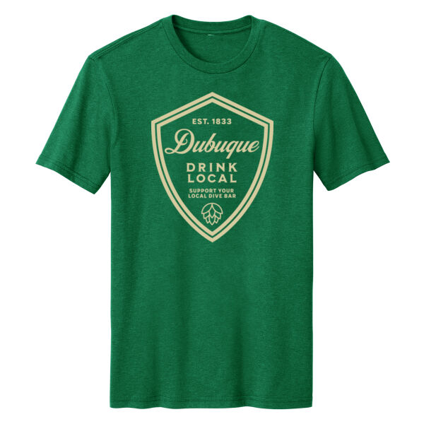 Drink Local Dubuque Support Your Local Dive Bar Throwback T-Shirt Thumbnail