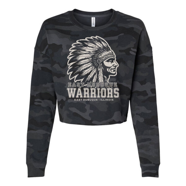 East Dubuque Warriors School Lightweight Crop Crewneck Sweatshirt 2 Thumbnail