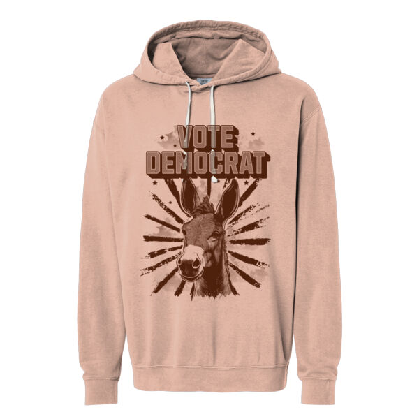 VOTE DEMOCRAT Lightweight Fleece Hooded Sweatshirt Thumbnail