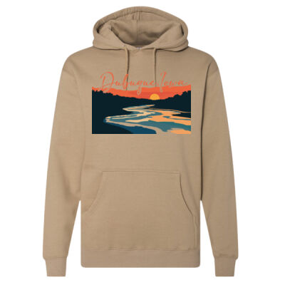 Dubuque, Heart of the Mississippi Retro Hooded Sweatshirt Thumbnail