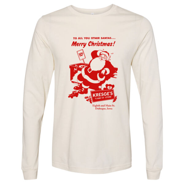 Santa at Kresge's Store Vintage Long Sleeve T-Shirt Thumbnail