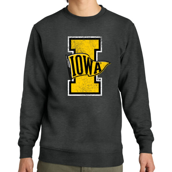 Iowa Hawkeyes Vintage Flag Fleece Crew Thumbnail